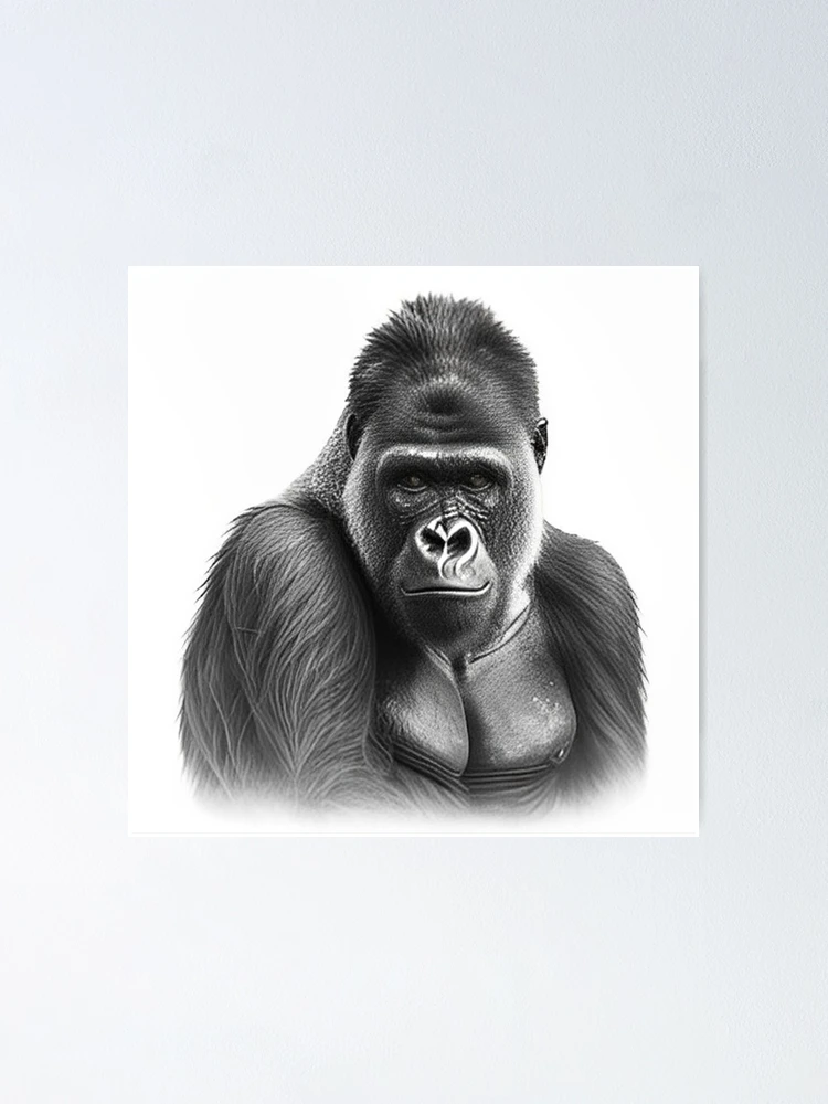 Sketch Book: Black Gorilla Themed Personalized Animals Sketch Book