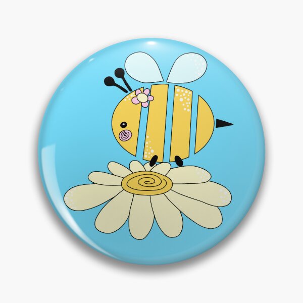 Item preview, Cute Simple Bee on Flower #1 designed and sold by Desings-by-Tina.