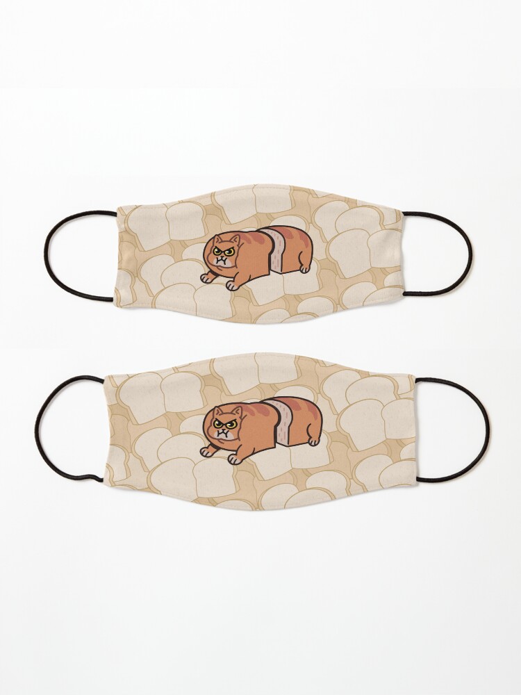 Alternate view of Chubby Cat Loaf meme Mask