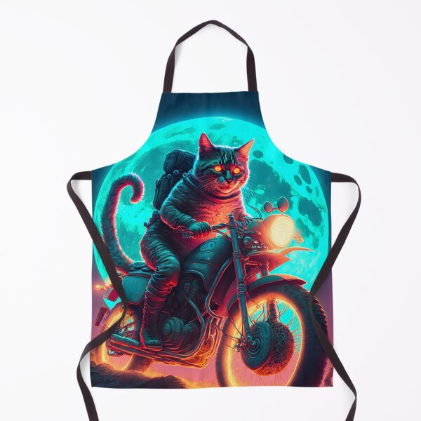 Item preview, Cyber Cat Riding Dirt Bike designed and sold by KoolArtDistrict.