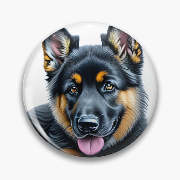 Item preview, Cute German shepherd puppy, charcoal drawing, Ai Generated Art  designed and sold by ACC .