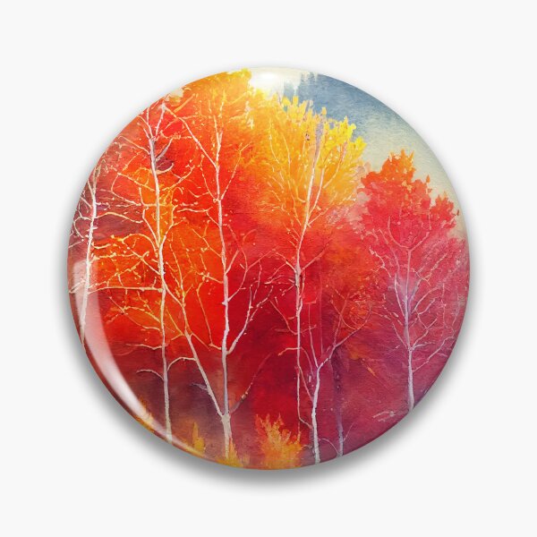 Item preview,  Colorful Autumn Landscape Watercolor 9 designed and sold by Red Witch Art.