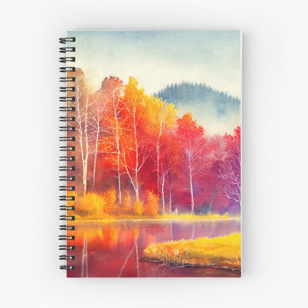 Item preview,  Colorful Autumn Landscape Watercolor 9 designed and sold by Red Witch Art.