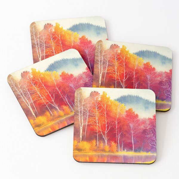 Item preview,  Colorful Autumn Landscape Watercolor 9 designed and sold by Red Witch Art.