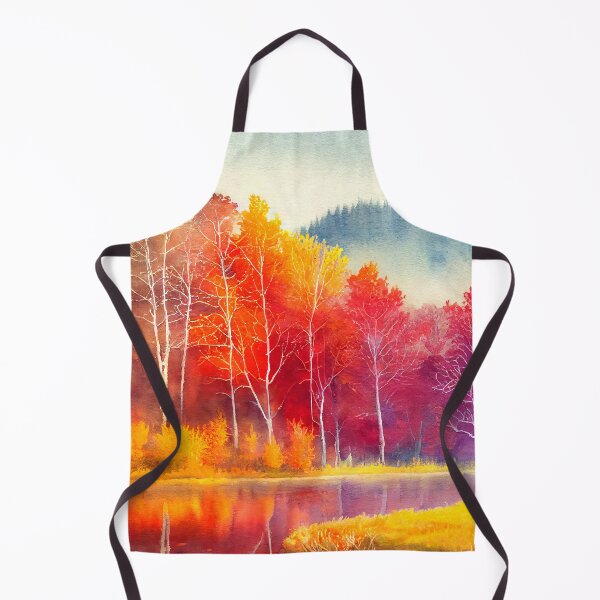 Item preview, Colorful Autumn Landscape Watercolor 9 designed and sold by Red Witch Art.