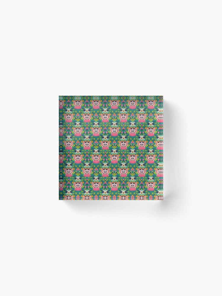 Alternate view of Bird Farmboy Cute Pattern Acrylic Block