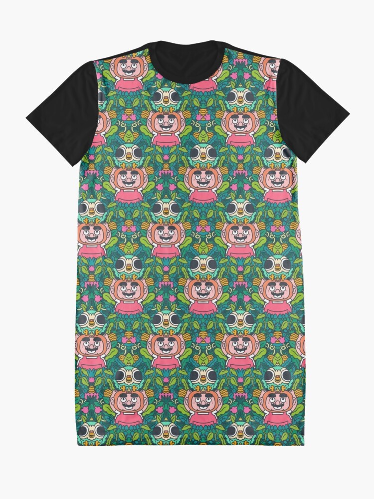 Alternate view of Bird Farmboy Cute Pattern Graphic T-Shirt Dress