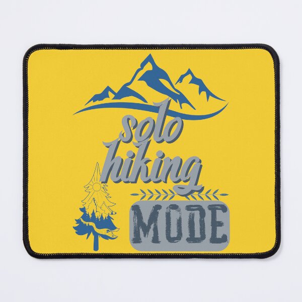 Item preview, solo hiking mode, forest river sun inside tree pine designed and sold by movie-popcorn.