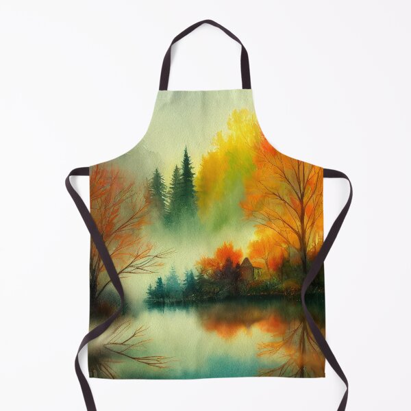 Item preview, Colorful Autumn Landscape Watercolor 10 designed and sold by Red Witch Art.