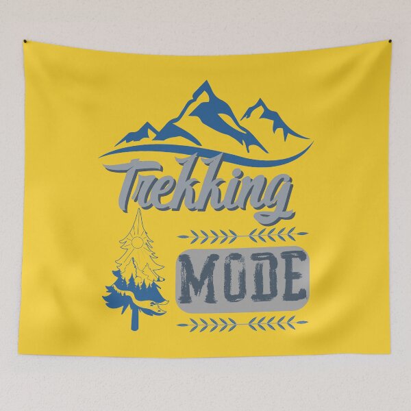 Item preview, trekking mode, forest river sun inside tree pine designed and sold by movie-popcorn.
