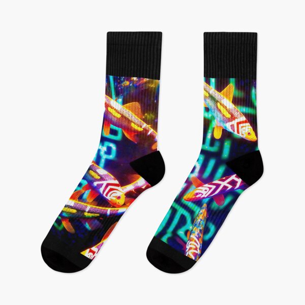 Item preview, Cyberpunk Neon City Koi 1 designed and sold by moonbaseone.