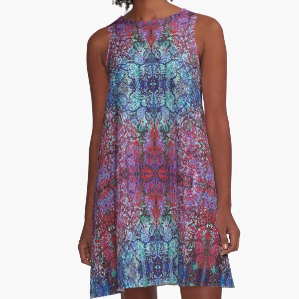Bohemian Blossom Burst A-Line Dress