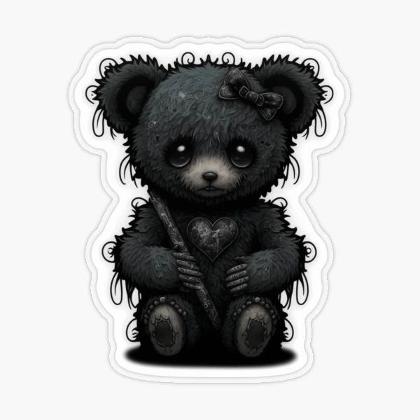 Cute Kawaii Fuzzy Bear Die Cut Stickers