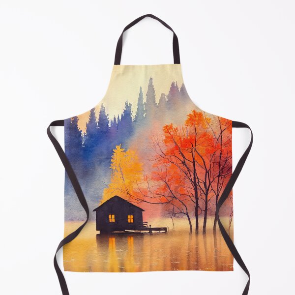 Item preview, Colorful Autumn Landscape Watercolor 11 designed and sold by Red Witch Art.