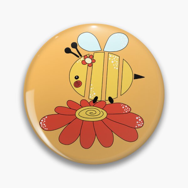 Item preview, Cute Simple Bee on Flower #2 designed and sold by Desings-by-Tina.