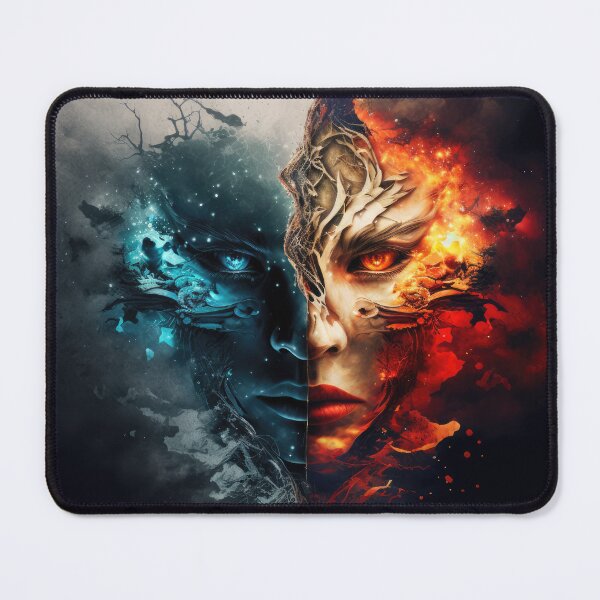 Item preview, Good vs Evil abstract face designed and sold by DamagedNation.