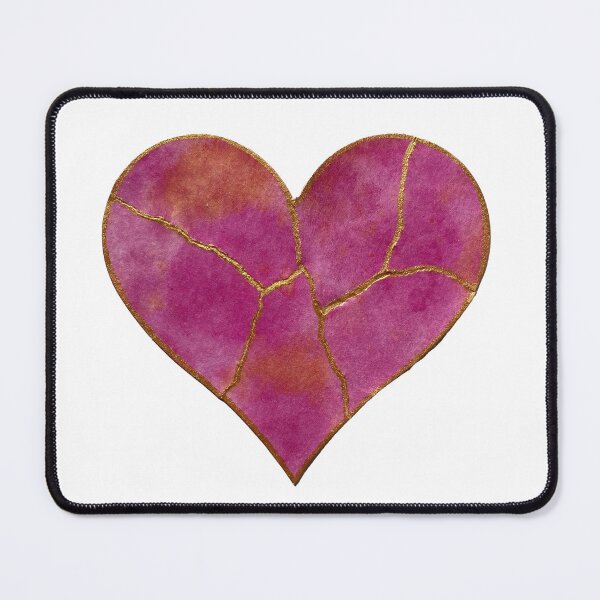 Item preview, Kintsugi Mended Heart - Pink designed and sold by JuliAnnGessler.