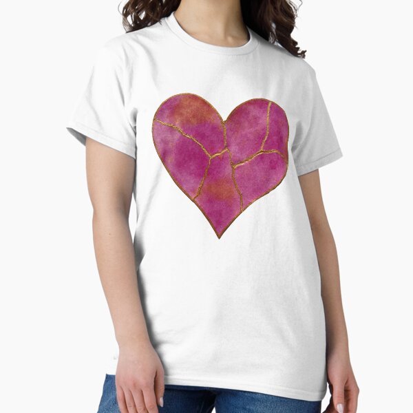 Vista previa del artículo con la obra «Corazón reparado Kintsugi - Rosa», diseñado y vendido por JuliAnnGessler.