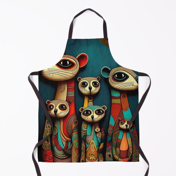 Item preview, Artistic modern artwork family of meerkats designed and sold by RK - Shop.