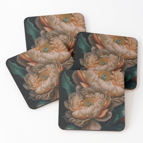 Item preview, Peony Flower Dark Academia Wall Art designed and sold by PinkOliveCreate.