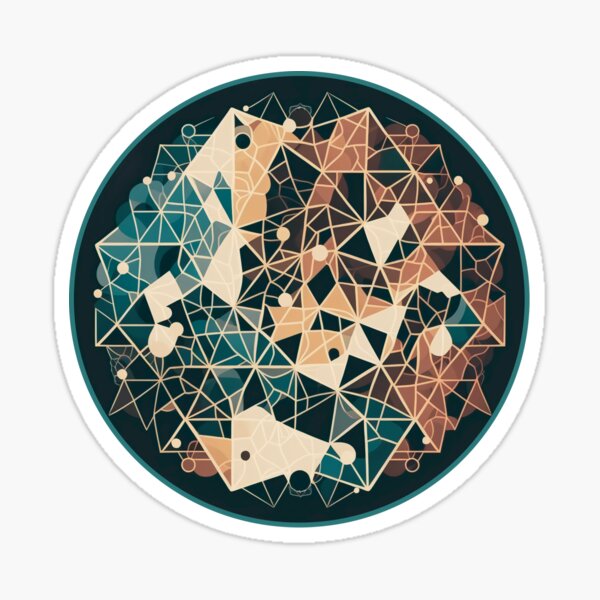 Digital Mosaic Design Sticker