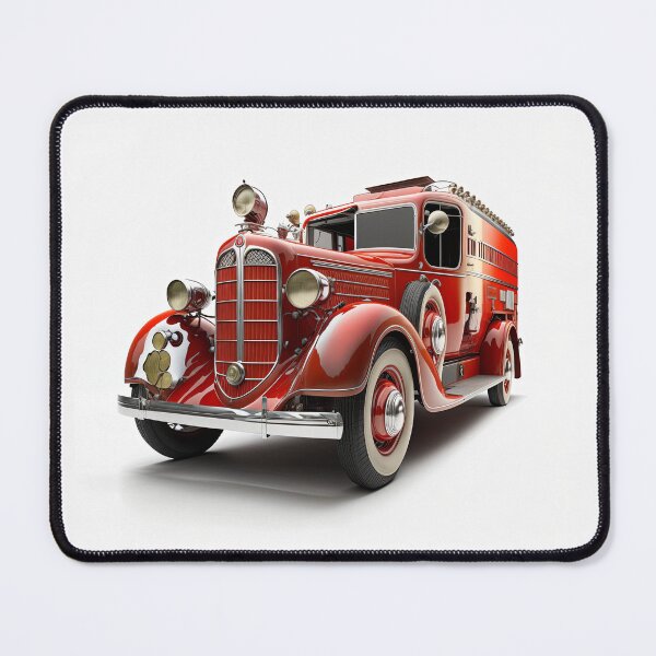Item preview, Art Deco Fire Truck designed and sold by TheArtfulAI.