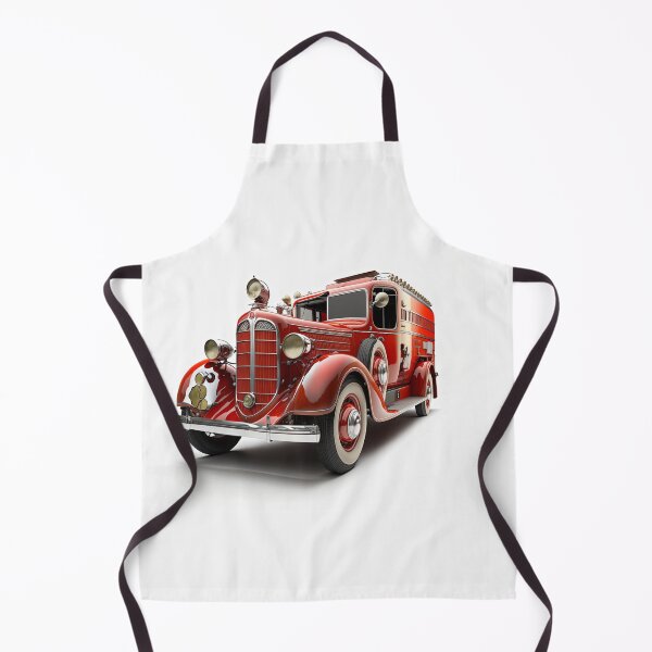 Item preview, Art Deco Fire Truck designed and sold by TheArtfulAI.
