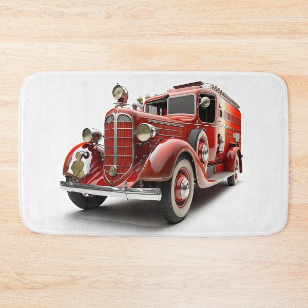 Item preview, Art Deco Fire Truck designed and sold by TheArtfulAI.