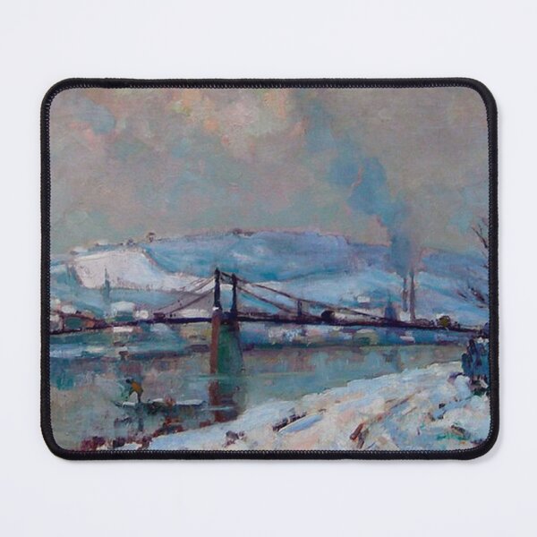 Item preview, The Elbeuf Bridge Under Snow designed and sold by tomorrowsart.