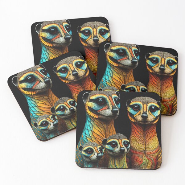 Item preview, Rainbow meerkat family designed and sold by RK - Shop.