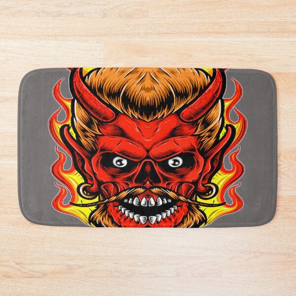 Item preview, Red Skull Horns scary spooky face awesome best art designed and sold by AssamFT.