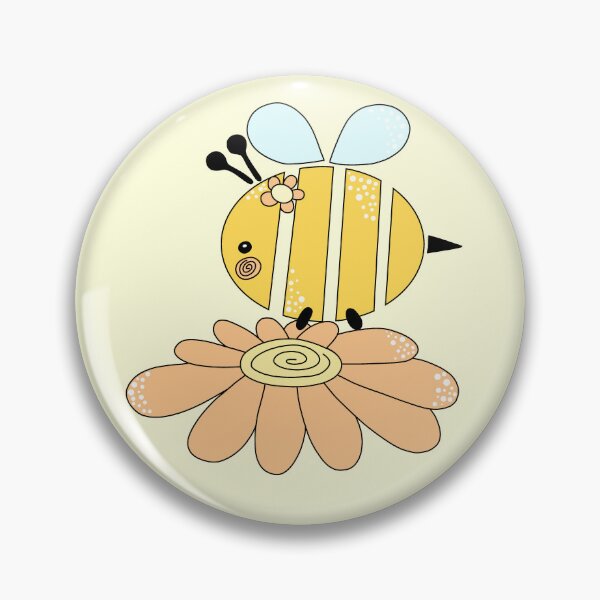 Item preview, Cute Simple Bee on Flower #4 designed and sold by Desings-by-Tina.