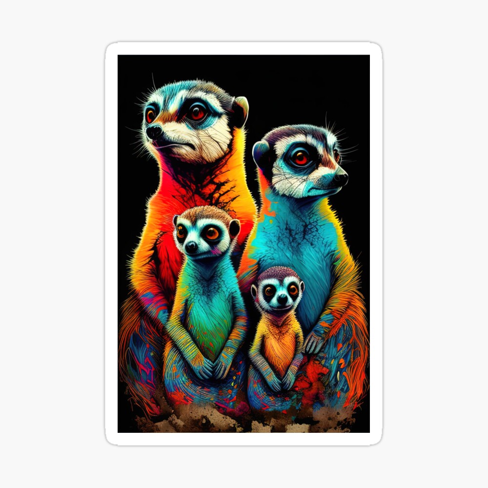 Little Meerkat Rainbow Diamond Painting