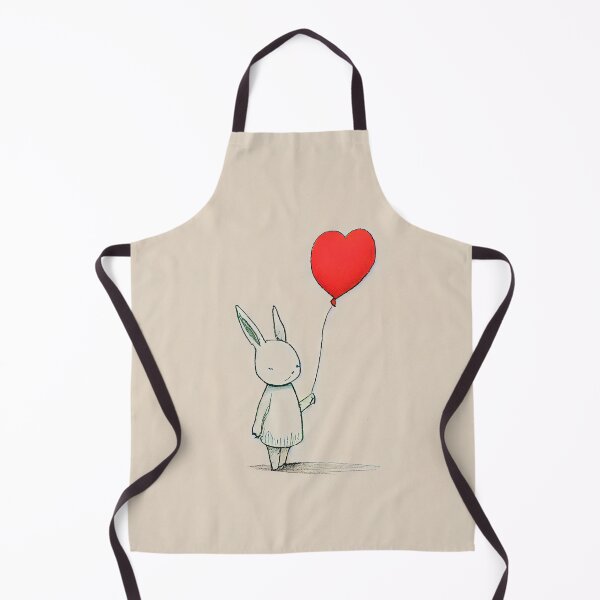 Item preview, cute bunny with a red heart-shaped balloon designed and sold by kamionari.