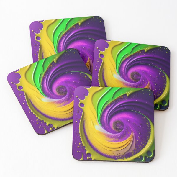 Item preview, Imaginative paint splatter green, gold, purple designed and sold by Athena Milonas.