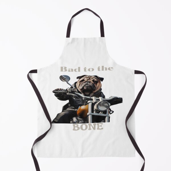 Item preview, Pug biker, Bad to the bone designed and sold by Goodies Galore.