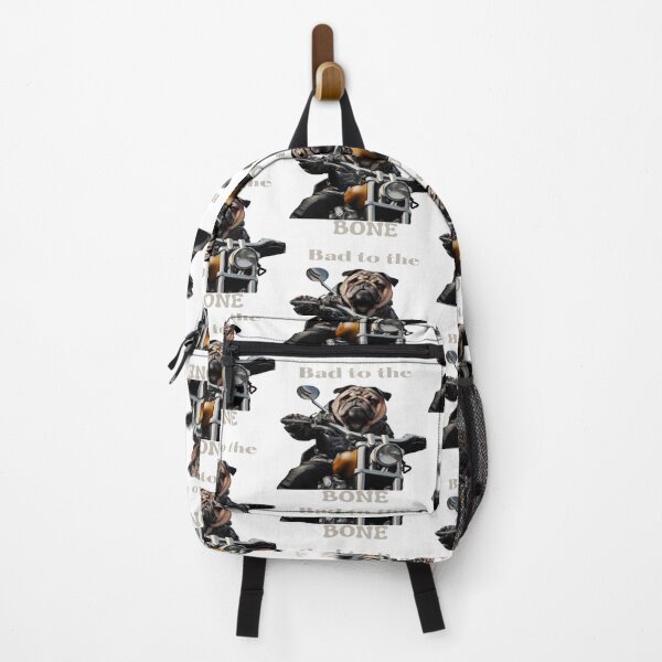 Item preview, Pug biker, Bad to the bone designed and sold by Goodies Galore.