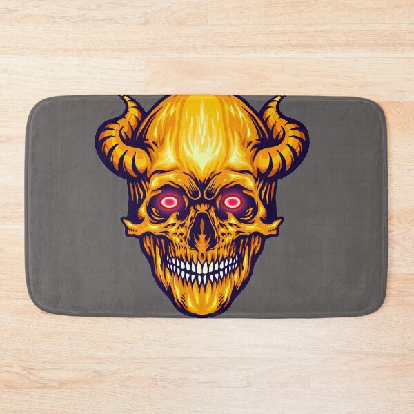 Item preview, Horns Golden Skull scary spooky awesome art designed and sold by AssamFT.