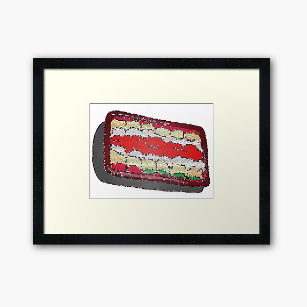 Tub of Lasagna rolls- stained glass Framed Art Print