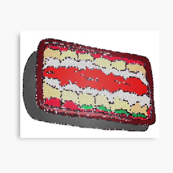 Tub of Lasagna rolls- stained glass Canvas Print