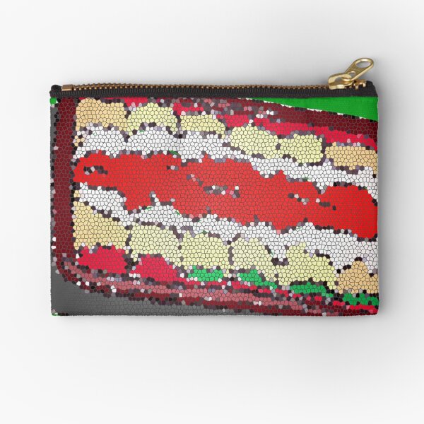 Tub of Lasagna rolls- stained glass Zipper Pouch
