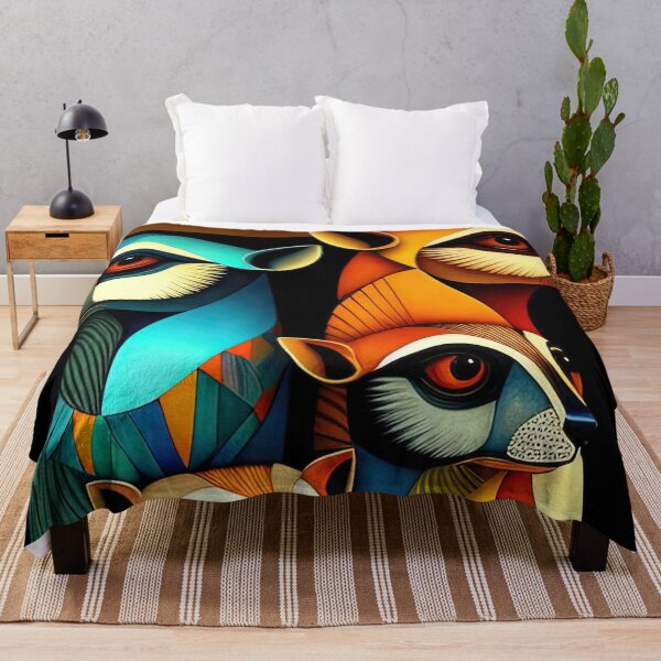 Item preview, Artistic abstract modern vibrant meerkat family design designed and sold by RK - Shop.