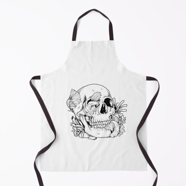 Item preview, skull and beta fish designed and sold by FOUR_ three.