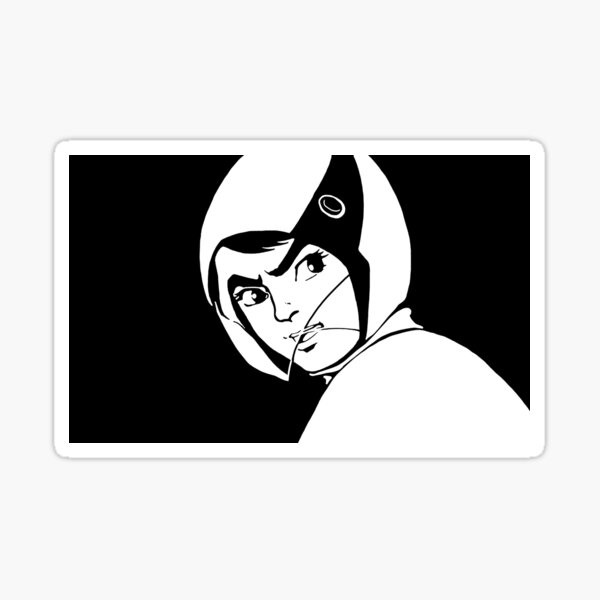 Speed Racer Black and White Design Poster for Sale by Persona