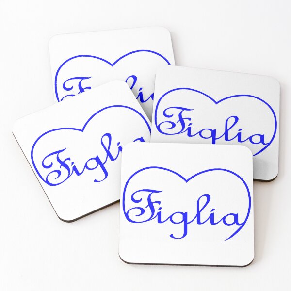 Item preview, Italian word Figlia/daughter in the top of a heart  designed and sold by SunnyDazDesign.