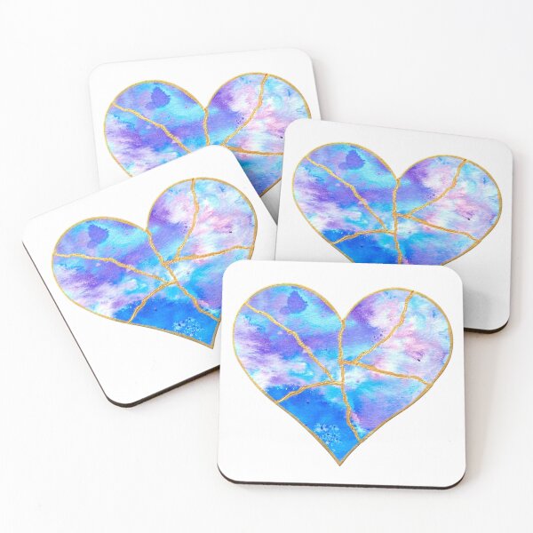 Item preview, Kintsugi Mended Heart - Sky designed and sold by JuliAnnGessler.
