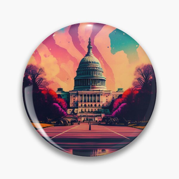 Item preview, Psychedelic Washington D.C. Capitol designed and sold by Bleknervin.