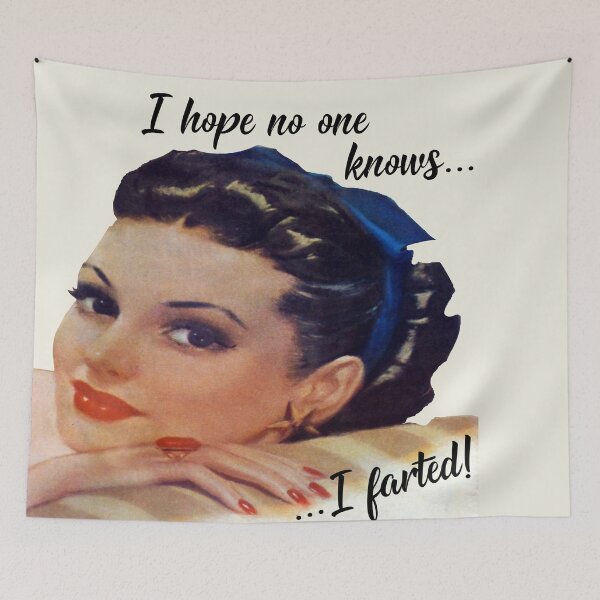 Item preview, Funny Comic Book Pin Up Girl I hope no-one knows I farted! designed and sold by CrafTeeMrsB.