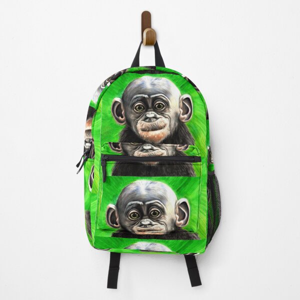 Item preview, Baby bonobo with background designed and sold by SaxonArtDesign.