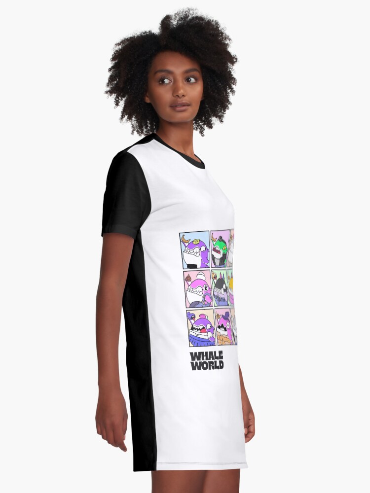 Alternate view of Whale World Cool Characters Graphic T-Shirt Dress